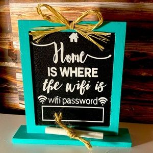 Wi-Fi chalkboard sign